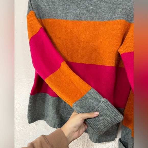 C&C California Wool Blend Multicolor Knit Turtleneck Pullover Sweater Women’s M - Picture 6 of 12
